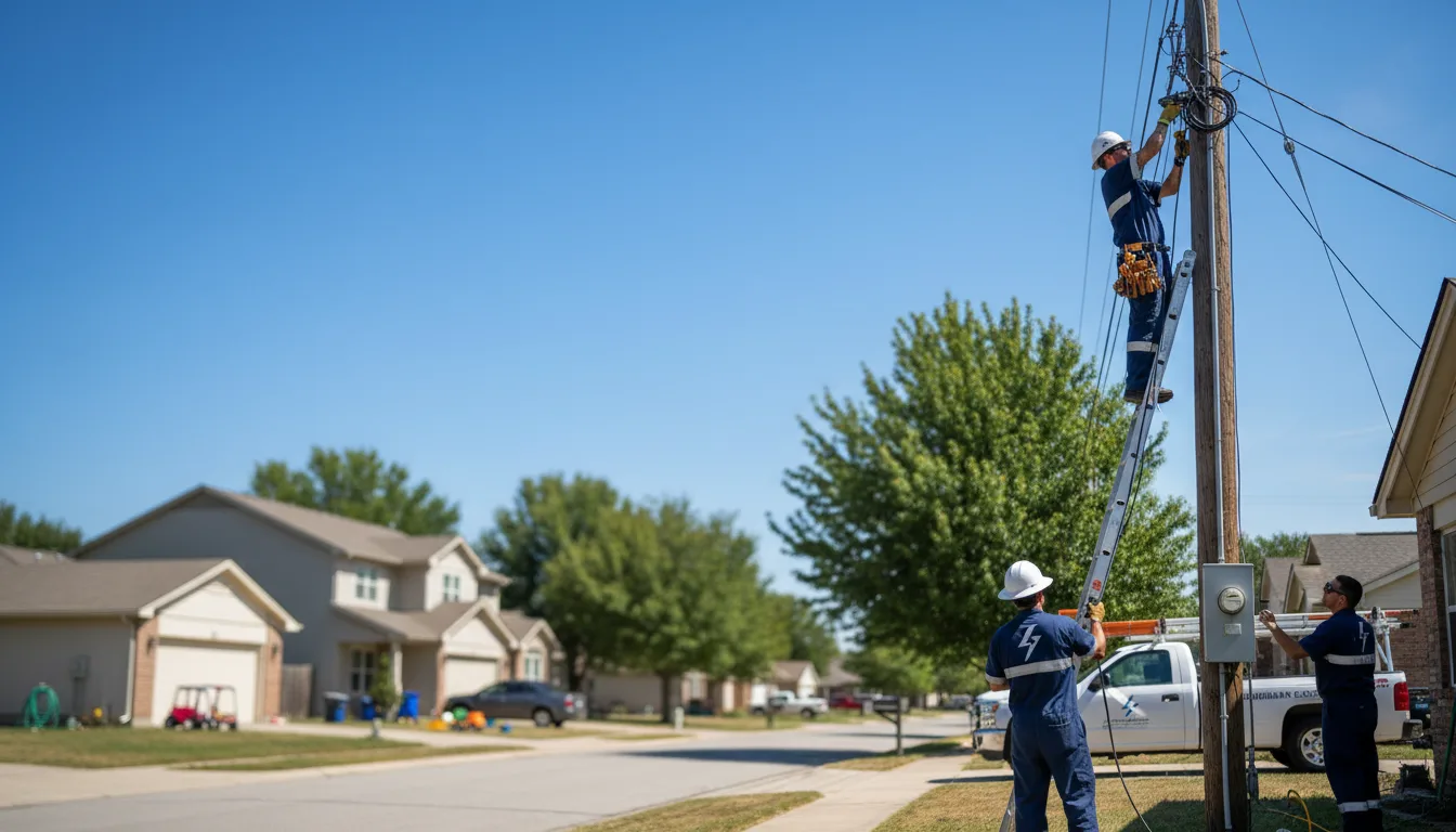 Residential electrician providing installation services in Breckenridge, TX